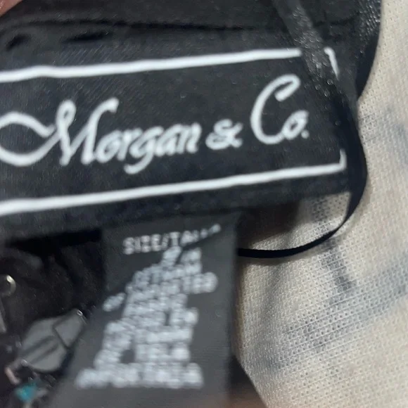 Morgan and Co semi formal green embroidered cocktail dress size 9 - Picture 8 of 12